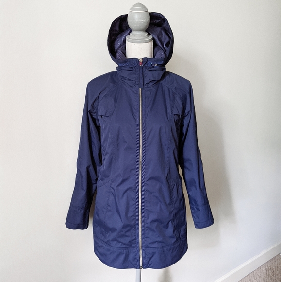 RARE Lululemon Fo Drizzle Rain Jacket Deep Navy - Picture 7 of 8